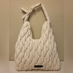 NWT Betsey Johnson White Puffer Hobo Bag